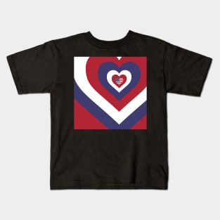 American Flag Hearts Kids T-Shirt